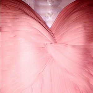 French pink flowing formal dress